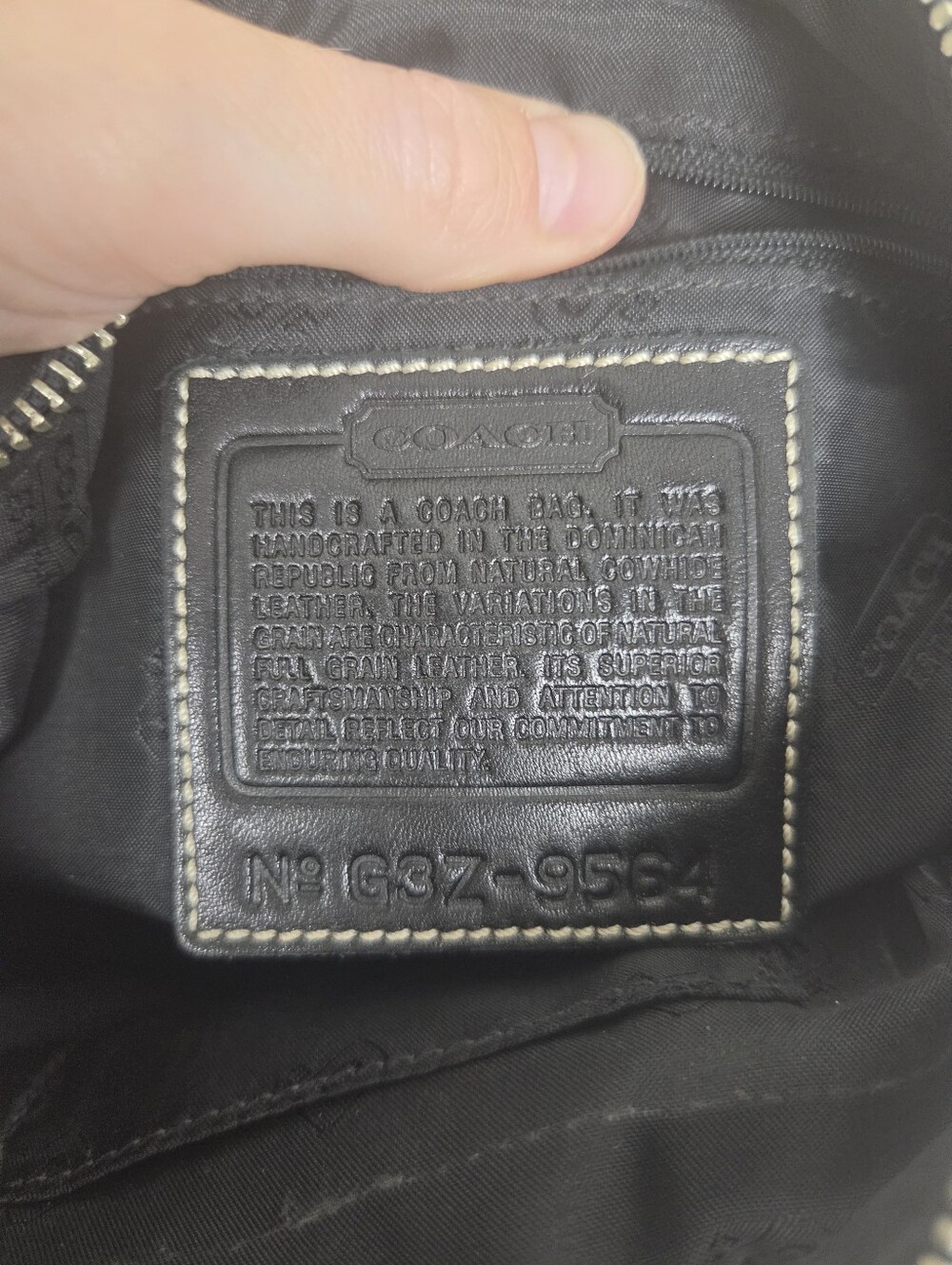 Vintage Y2K Coach 9564 Black Leather Legacy Demi Hobo Shoulder Bag - Picture 8 of 10
